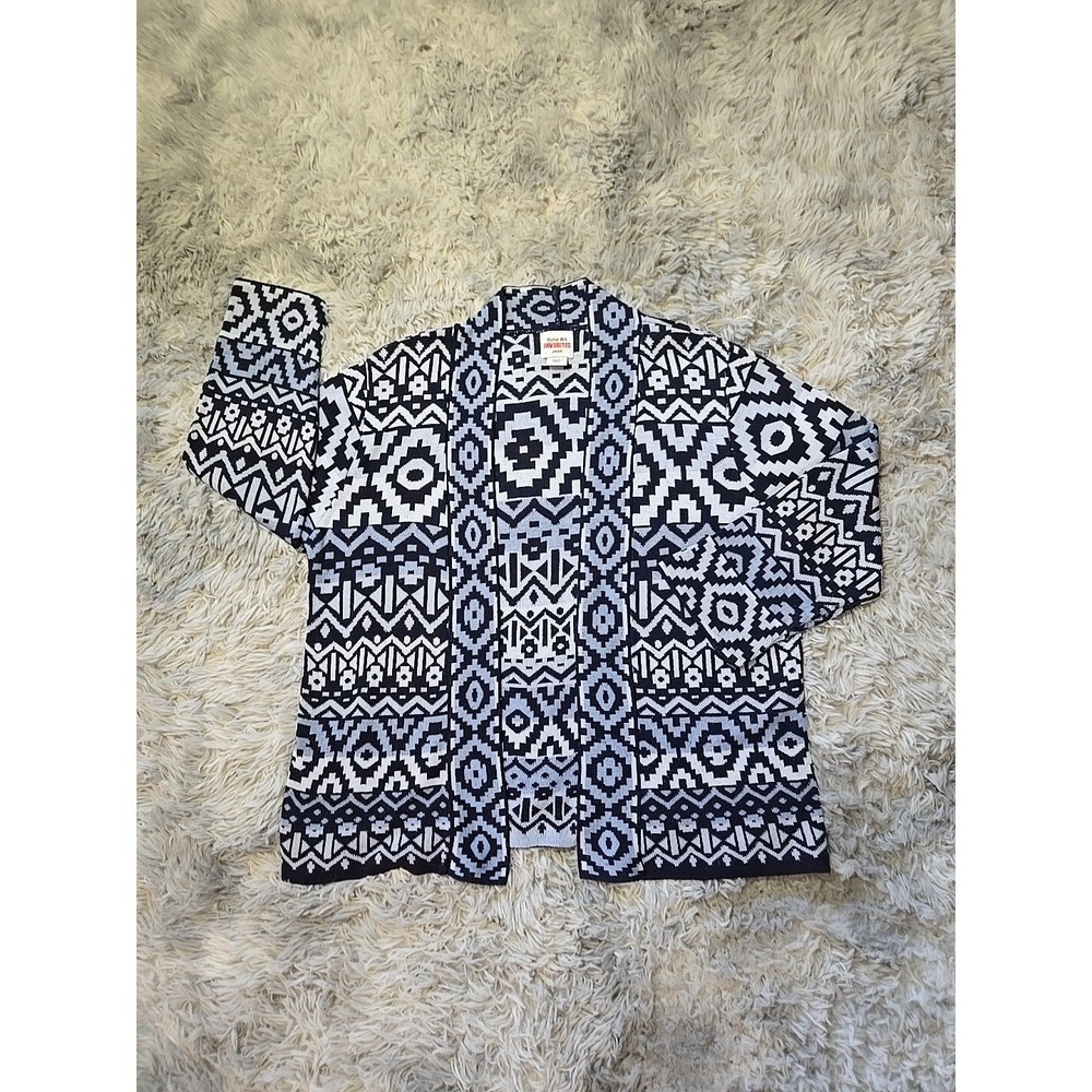 Ruby Rd Petites Women's Open Cardigan Size PXL Aztec Tribal GUC No Care Tag